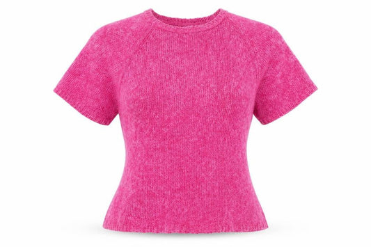 Womens UK Size S Preworn Pink Basic T-Shirt