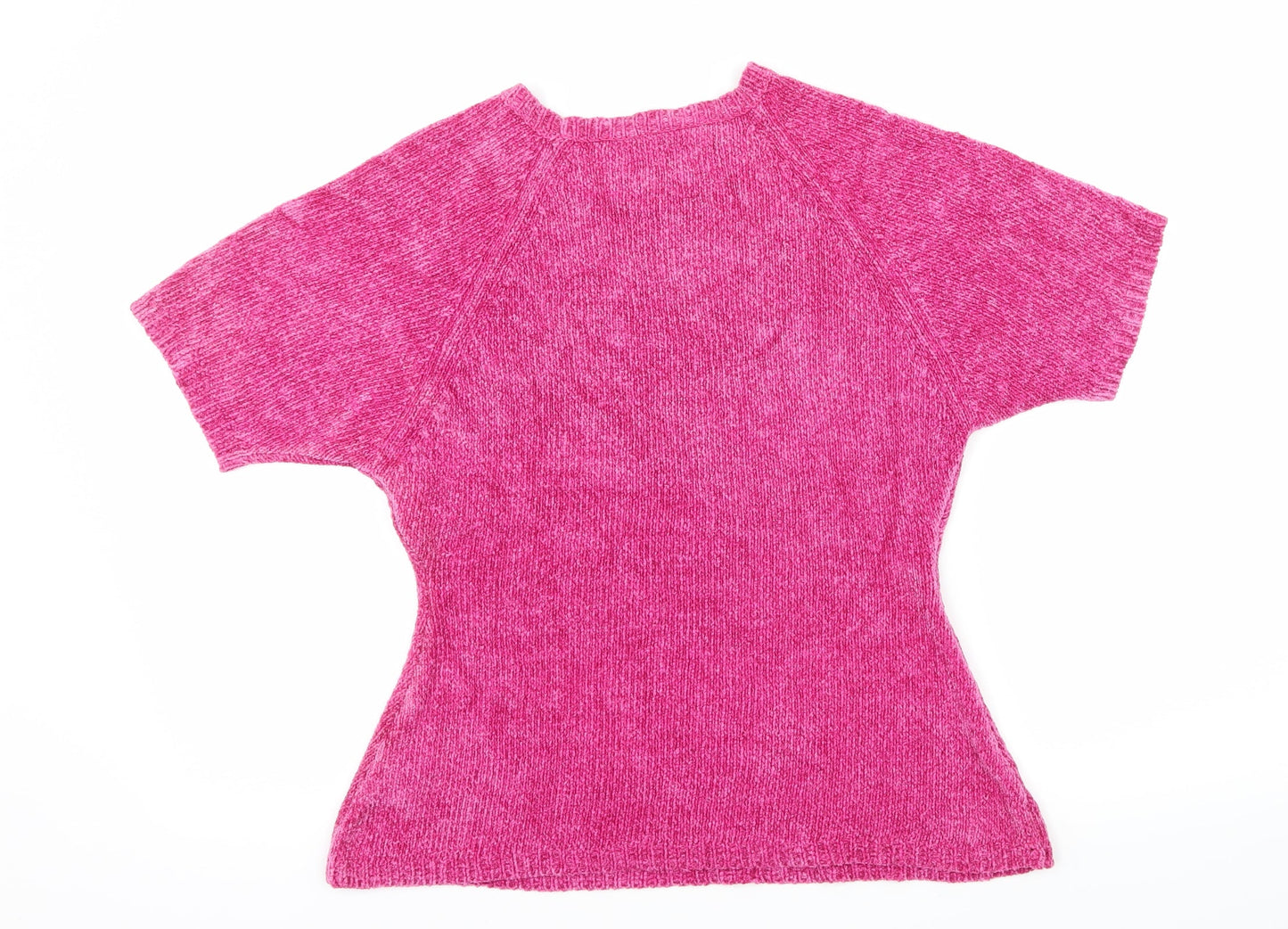 Womens UK Size S Preworn Pink Basic T-Shirt