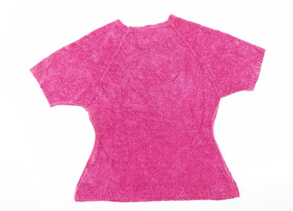 Womens UK Size S Preworn Pink Basic T-Shirt