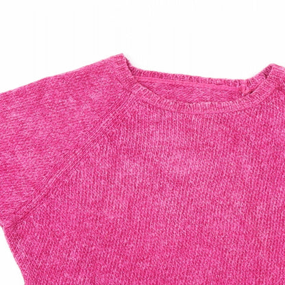 Womens UK Size S Preworn Pink Basic T-Shirt