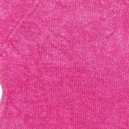 Womens UK Size S Preworn Pink Basic T-Shirt