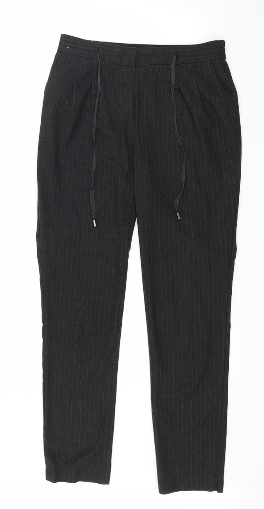 NEXT Womens Green Striped  Trousers  Size 8 L29 in