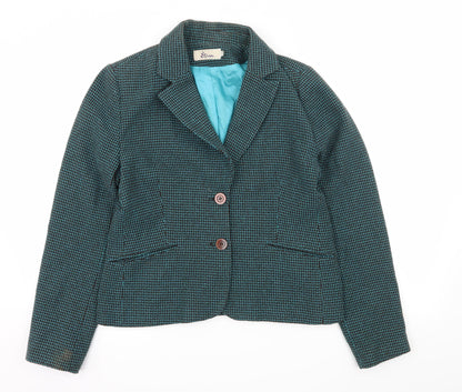 Miss Etam Womens Blue Geometric  Jacket  Size 12