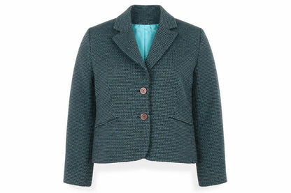 Miss Etam Womens Blue Geometric  Jacket  Size 12