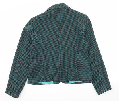 Miss Etam Womens Blue Geometric  Jacket  Size 12