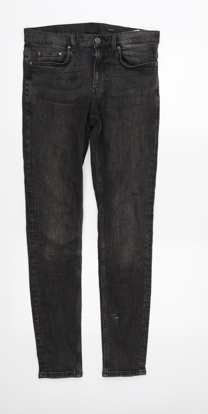 H&M Mens Black  Denim Skinny Jeans Size 28 in L32 in
