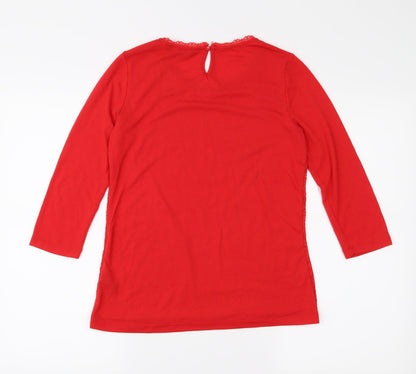 Womens UK Size 10 Dorothy Perkins Red Basic Blouse