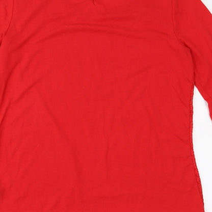Womens UK Size 10 Dorothy Perkins Red Basic Blouse