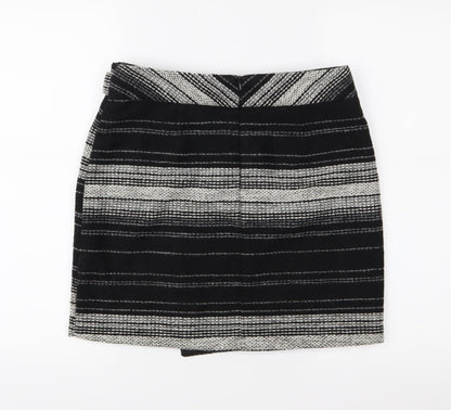 George Womens Black Striped  Mini Skirt Size 10