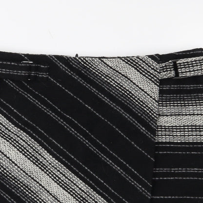 George Womens Black Striped  Mini Skirt Size 10