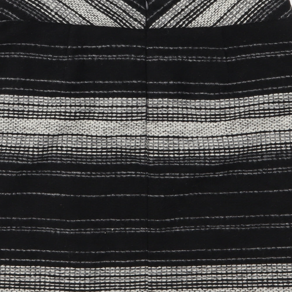 George Womens Black Striped  Mini Skirt Size 10