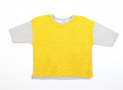 Womens UK Size M Pull & Bear Yellow Pullover Sweatshirt
