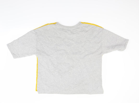 Womens UK Size M Pull & Bear Yellow Pullover Sweatshirt