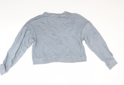 Womens UK Size M Pull & Bear Blue Pullover Sweatshirt