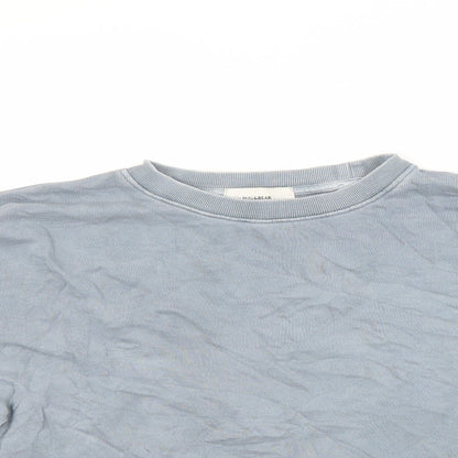 Womens UK Size M Pull & Bear Blue Pullover Sweatshirt