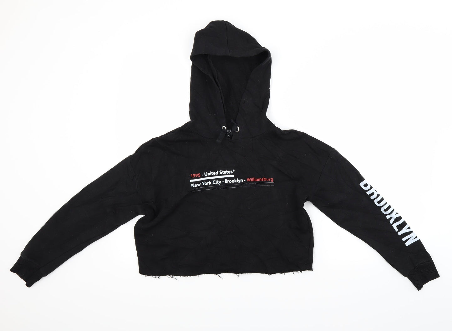 New Look Girls Black   Pullover Hoodie Size 12 Years  - New York
