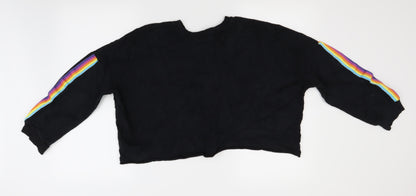 Primark Womens Blue   Pullover Sweatshirt Size S  - crop top