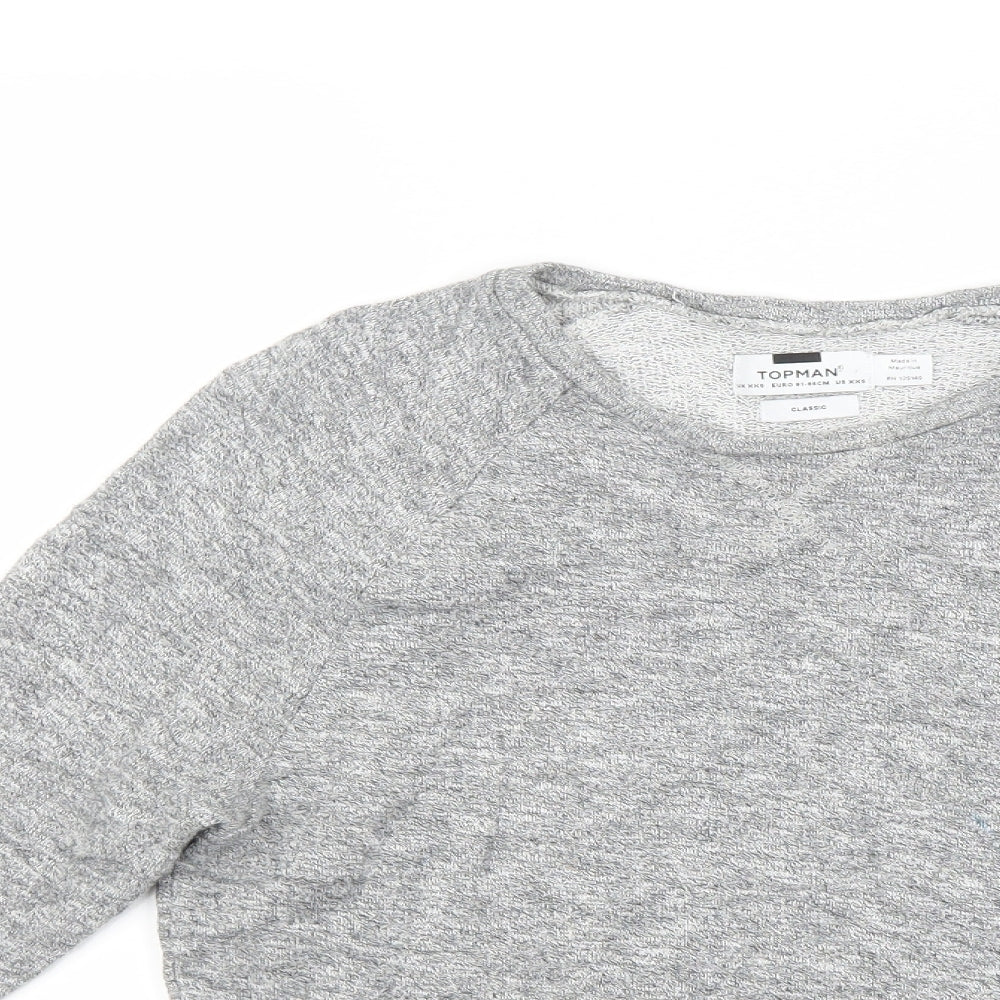 Topman Mens Grey   Henley Jumper Size XS