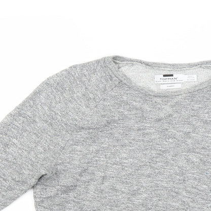 Topman Mens Grey   Henley Jumper Size XS