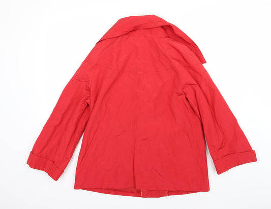 Lebek Womens Red   Overcoat Coat Size 10