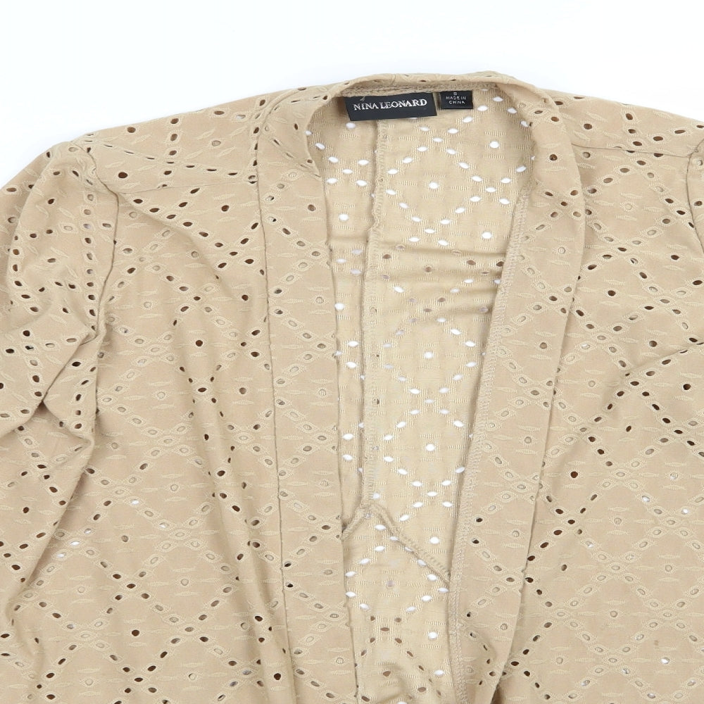 Womens UK Size S Nina Leonard Brown Jacket