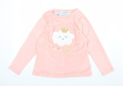 Just Like You Womens Pink  Fleece Top Pyjama Top Size M  - Dream Queen