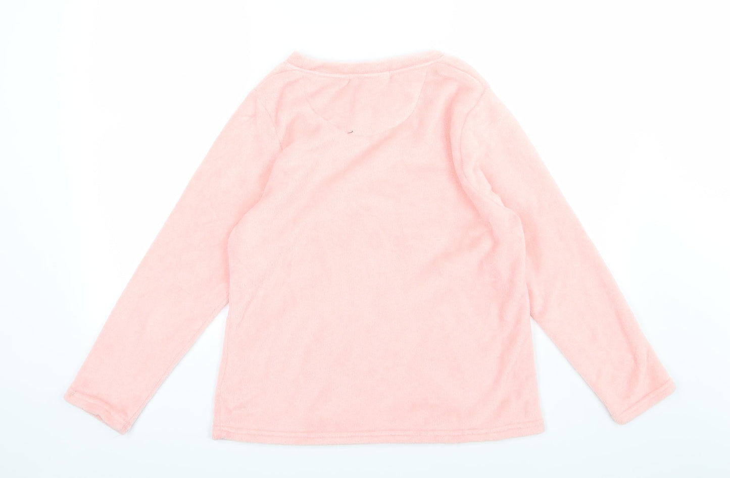 Just Like You Womens Pink  Fleece Top Pyjama Top Size M  - Dream Queen