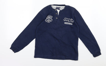Divonette Girls Blue Paisley Jersey Pullover Sweatshirt Size 11 Years