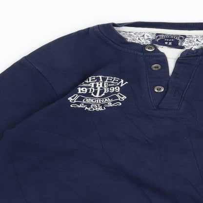 Divonette Girls Blue Paisley Jersey Pullover Sweatshirt Size 11 Years