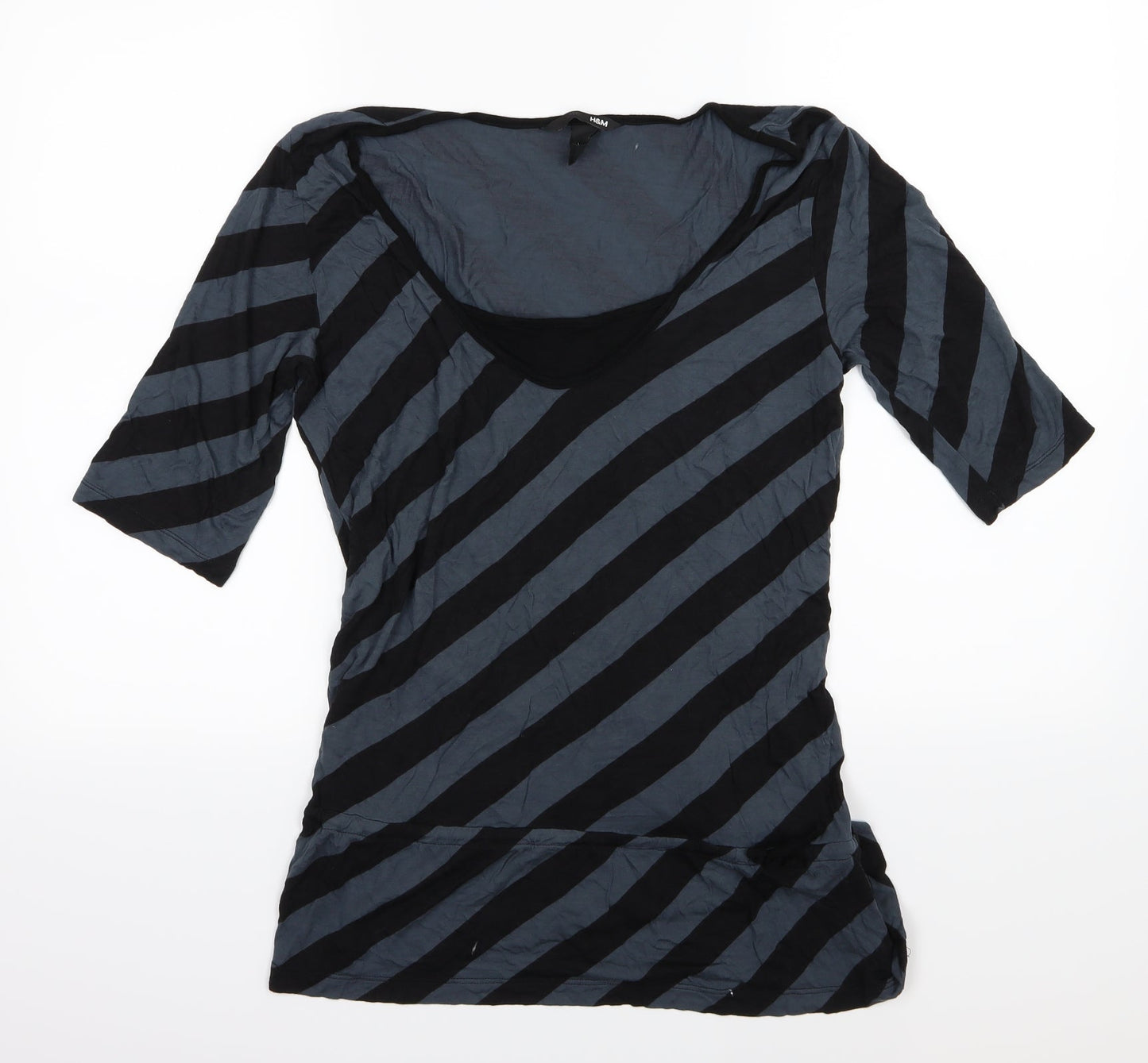 Womens UK Size L H&M Blue Basic T-Shirt