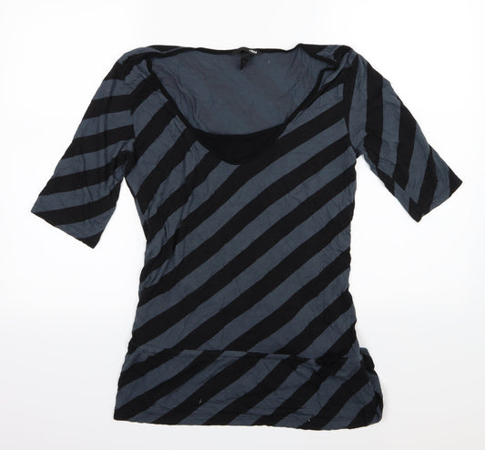 Womens UK Size L H&M Blue Basic T-Shirt