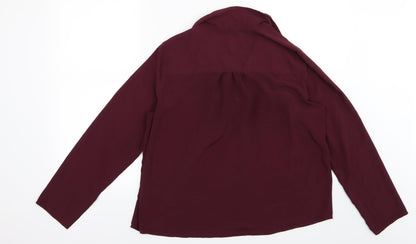 Womens UK Size 14 Marks and Spencer Purple Basic Blouse