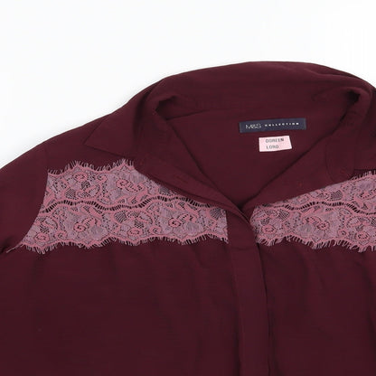 Womens UK Size 14 Marks and Spencer Purple Basic Blouse