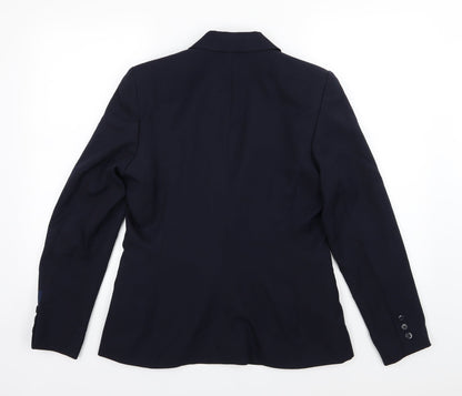 Tesco Womens Blue  Rayon Jacket Blazer Size 12  - Work Uniforn