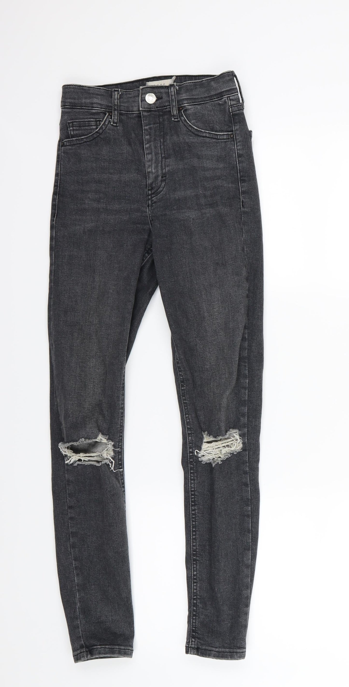 Topshop Womens Grey  Denim Skinny Jeans Size 25 in L32 in - Jamie