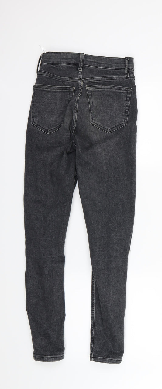Topshop Womens Grey  Denim Skinny Jeans Size 25 in L32 in - Jamie
