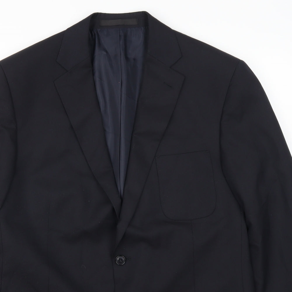 Mens UK Size 42 Marks and Spencer Regular Blue Suit Jacket