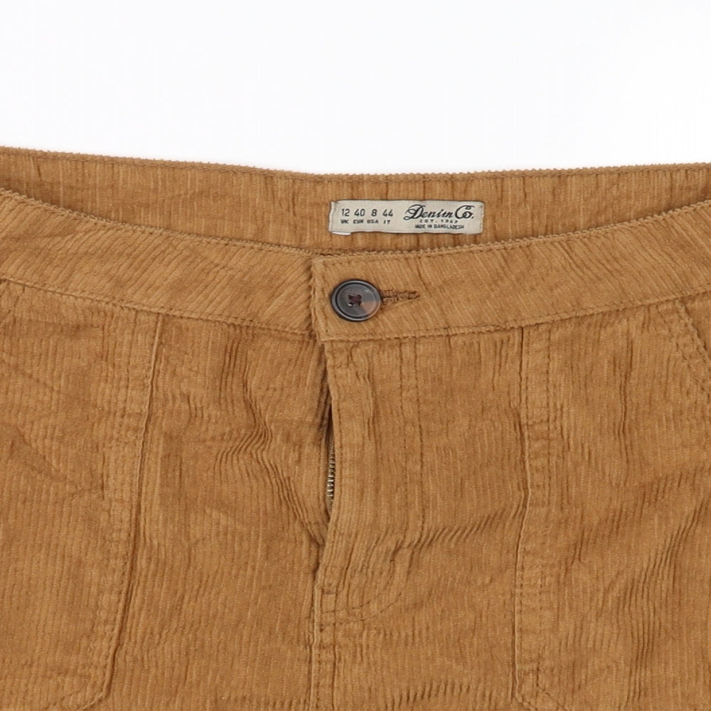 Womens UK Size 12 denim co A-Line Corduroy Skirt