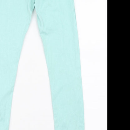 Topshop Womens Green  Denim Skinny Jeans Size 28 in L30 in