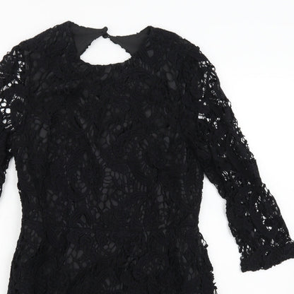 ASOS Womens Black  Rayon A-Line  Size 10