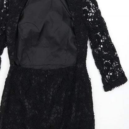 ASOS Womens Black  Rayon A-Line  Size 10