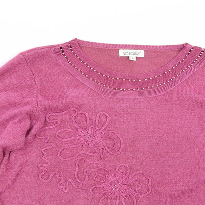 Fay Louise Womens Purple   Pullover Jumper Size L