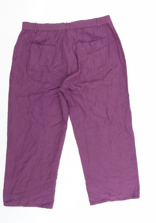 DASH Womens Purple   Trousers  Size 16 L24 in