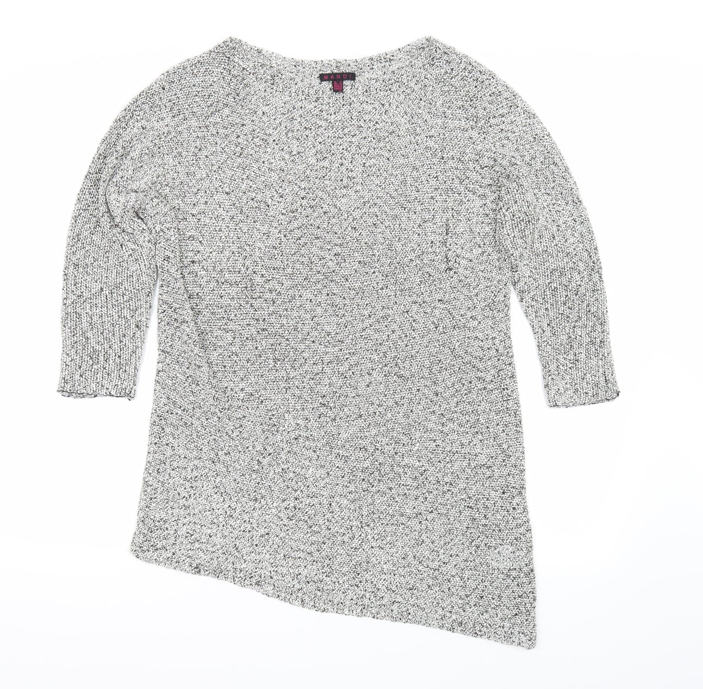 Mandi Womens White   Basic T-Shirt Size 14