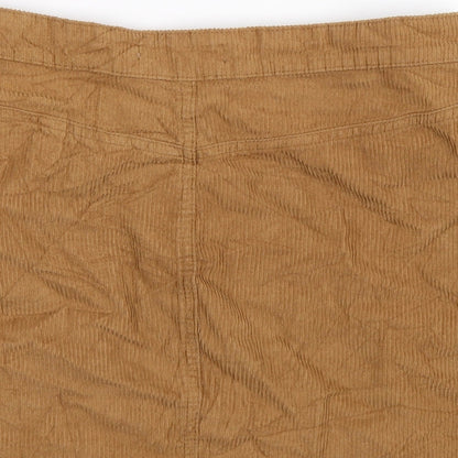 Denim Co Womens Brown  Corduroy A-Line Skirt Size 12