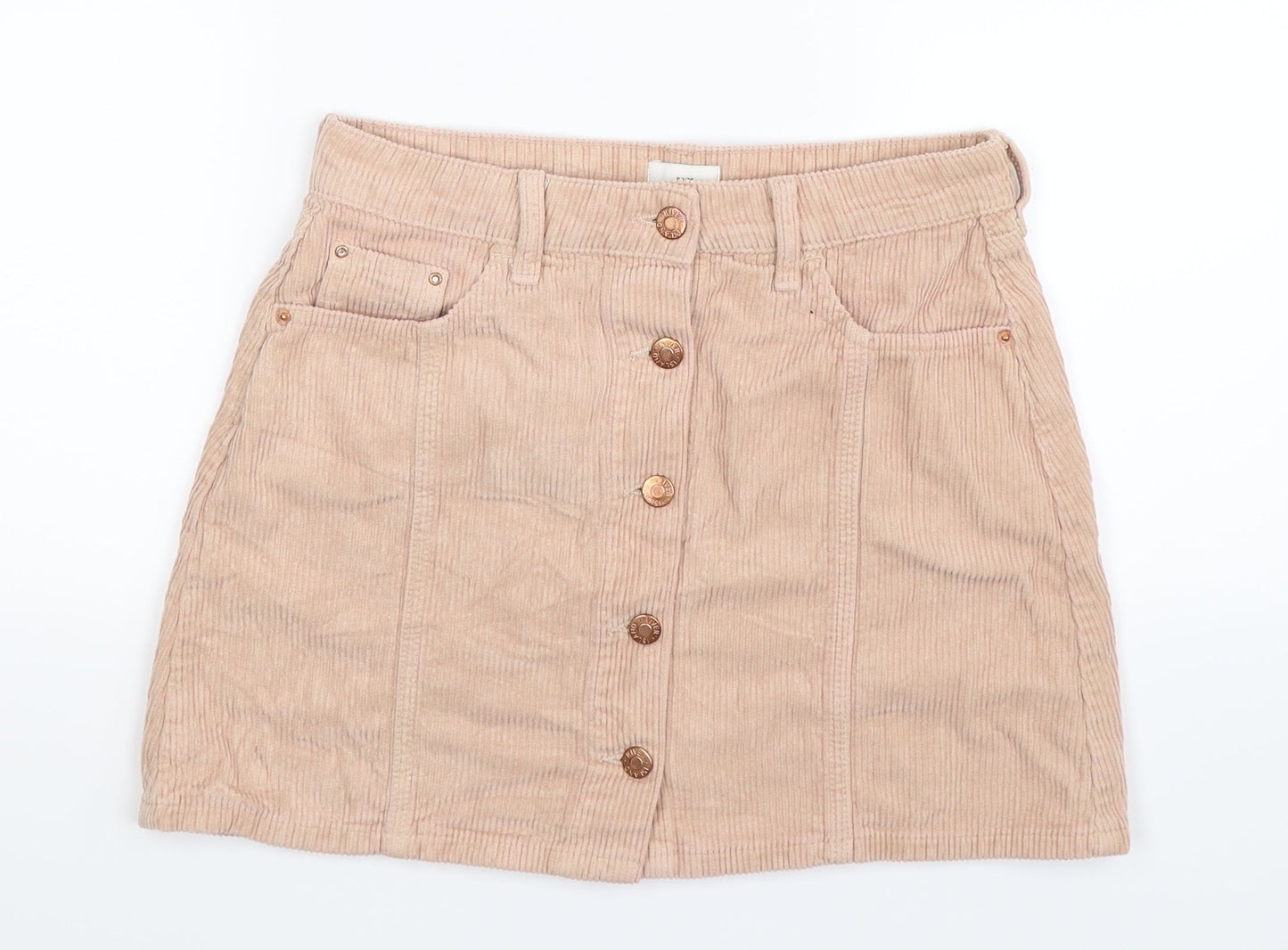 Womens UK Size 8 River Island A-Line Corduroy Skirt