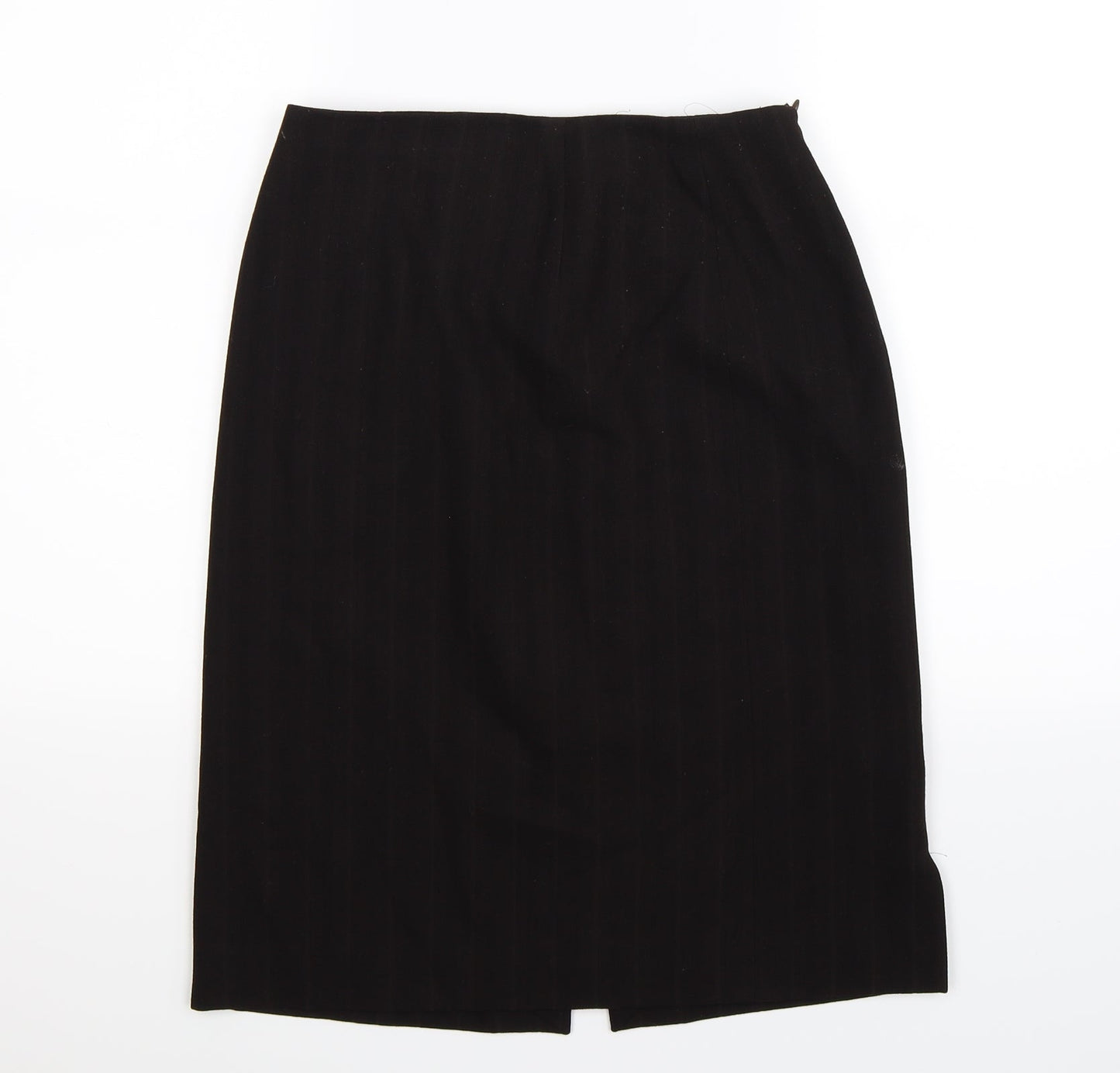 Joan Stephen Womens Black Striped Knit Straight & Pencil Skirt Size 6