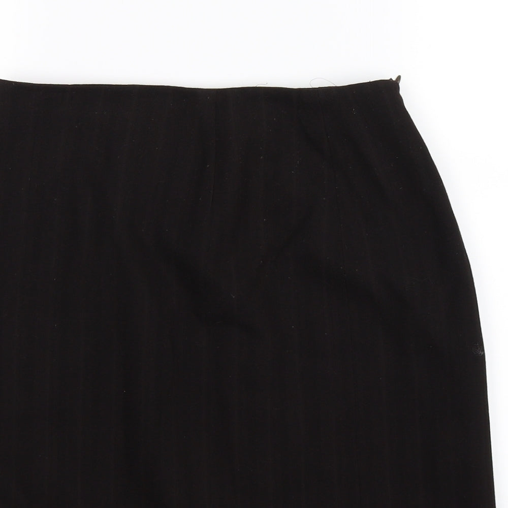 Joan Stephen Womens Black Striped Knit Straight & Pencil Skirt Size 6