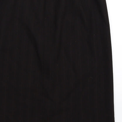 Joan Stephen Womens Black Striped Knit Straight & Pencil Skirt Size 6
