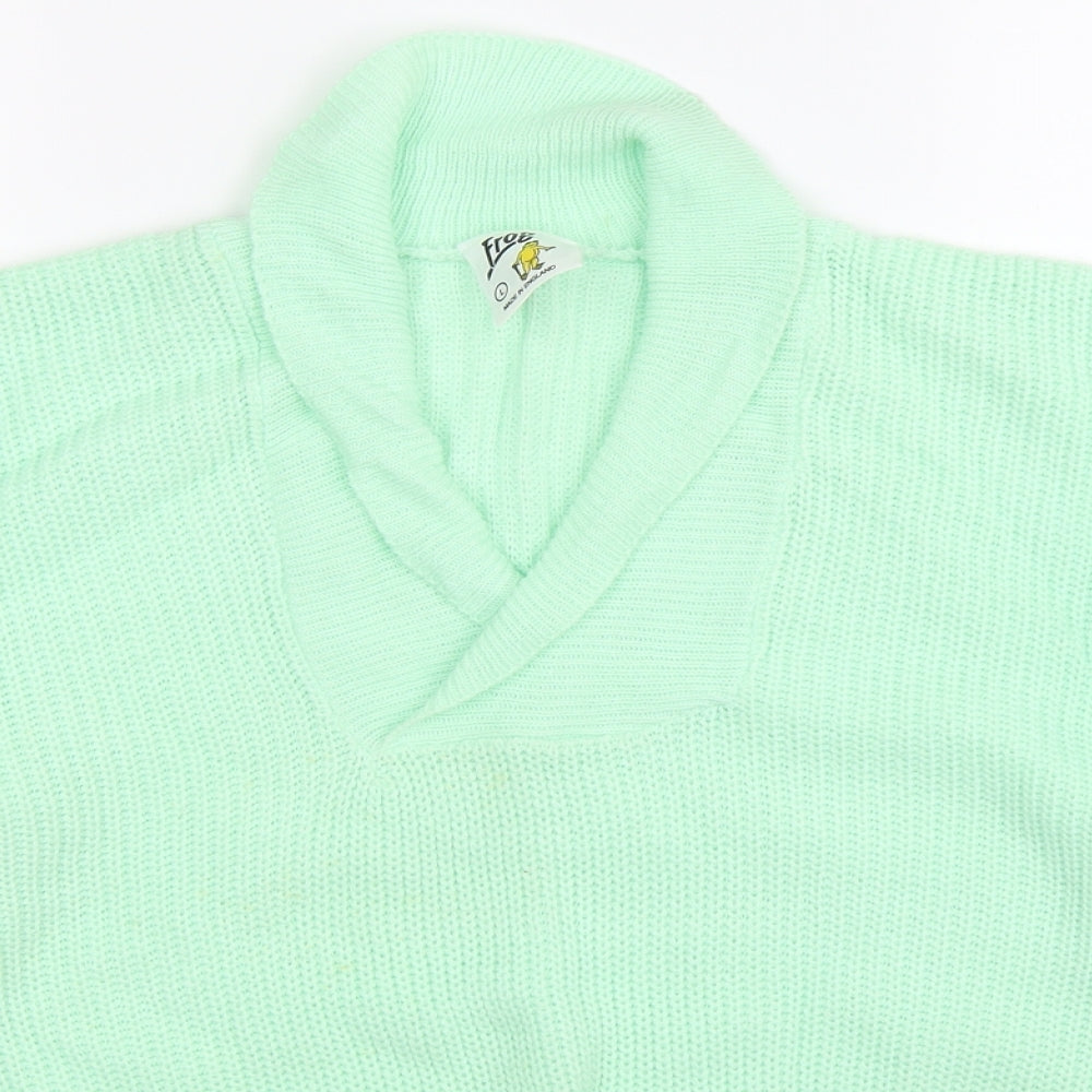 FROG Womens Green  Knit Pullover Jumper Size L